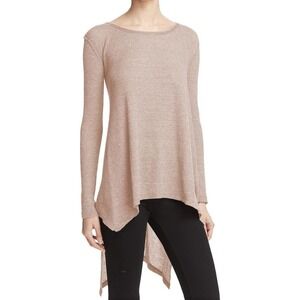 We The Free Beige Long Sleeve Scoop Neck The Incredible Tee Top Medium FLAWED